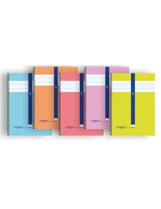 Paq 10 cuaderno espiral 4º 40h 70g 4mm cuadrovia tapa basica eriggan